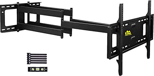 FORGING Mount Soporte de Pared de TV de Largo Alcance 109cm,Brazo articulado Doble,inclinación Movimiento Completo y Soporte de Pared Giratorio para TV de 50-90 Pulgadas,Carga 75kg,VESA600x400mm