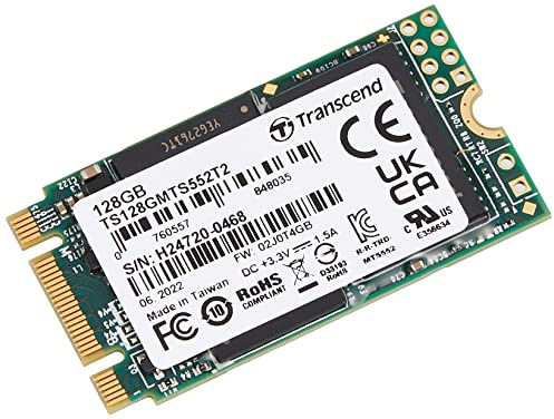 Transcend MTS552T2 128GB Interne M.2 SATA SSD 2242 SATA 6 Gb/s Industrial TS128GMTS552T2