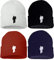 JFAN Strickmütze Damen Unisex Warm Winter Einfarbig Fleece Gefüttert Hip-Hop Ski Skull Cap Geschenke für Freunde Kappe 4 Stück-2 One Size