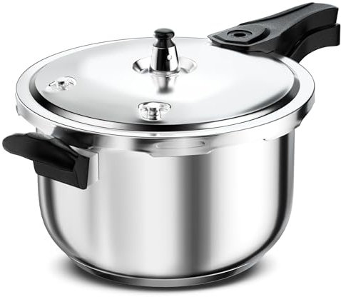WantJoin Pressure Cooker Stainless Steel 6.5 Qt, Commercial Stove Top Pressure Cooker Pot Used for Pressure Foodie or Steaming, Compatible with Gas & Induction Cooker
