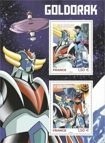 Goldorak Planche DE 2 Timbres en ÉDITION LIMITÉE LA Poste