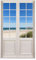 Wandtattoo 120 x 200 cm - Terrassentür mit Ausblick auf Ostsee Strand - Wandsticker