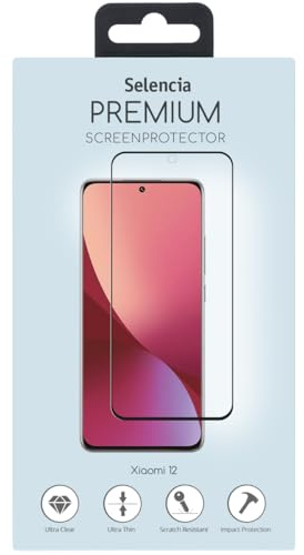 SELENCIA kompatibel mit Xiaomi 12, Xiaomi 12X Schutzfolie – Edge to Edge Displayschutz aus gehärtetem Glas – Ultradünnes screenprotector
