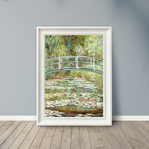 Claude Monet - Bridge over a Pond of Water Lilies - Famous Art Poster Print - Satin Paper - Vintage Wall Art - Home Wall Decor - Quality UNFRAMED Posters (A3-297 x 420mm - 11.7 x 16.5 in)