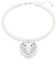 Swarovski Ariana Grande x Halskette, Kristallperle, Herzschliff, Herz, Weiß, Rhodiniert