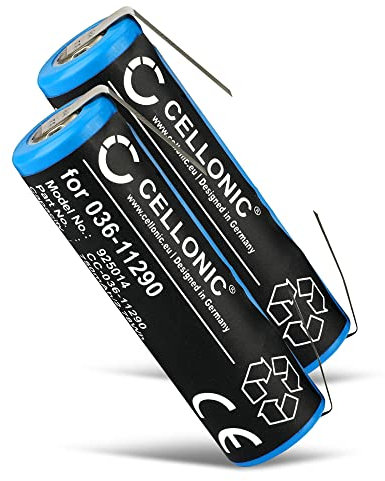 CELLONIC, Batterie pour Rasoir Compatible avec Philips Norelco HX6972, HQ9090, HX6986, HQ8240 (3.7V, 750mAh) 2 Pièces