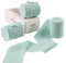 Waylipun 3 Rollen 5cm x 6.4M Geschenkband Schleifenband, Hochzeit Festival Bänder, Chiffonband Dekoband zum Verpacken von Geschenken, Blumensträuße, Hochzeitseinladung, DIY Handwerk - Hellgrün