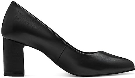 Tamaris COMFORT Damen Pumps aus Leder Spitz Comfort Fit, Schwarz (Black), 38 EU