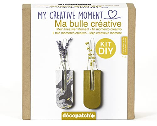 Décopatch KIT042C - Un Mini-kit adulte (support, papier, colle et pinceau inclus), SOLIFLORES