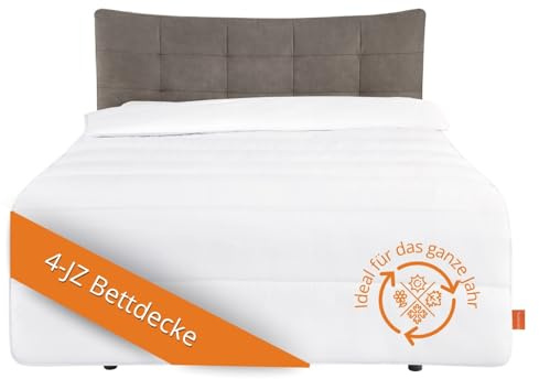 sleepling Energiespardecke, 4JZ Bettdecke 155x220, 4-Jahreszeitendecke | 2 teilig inkl. Ganzjahresdecke 155x220cm + Sommerdecke 155 x 220, 100% Mikrofaser, OEKO-TEX, 60 Grad waschbar, Made in EU