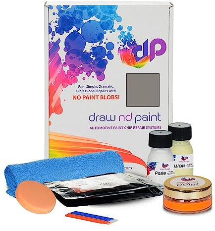 DrawndPaint Ausbesserungslack Lackreparaturset Kratzerentfernung Autolackrapatur Ausbesserung Steinschlägen Kratzern am Auto Lackstift geeignet für VW Limestone Grey Met - La7N, S