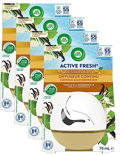 Air Wick Continus Active Fresh Vanille Diffusor, 75 ml, 4 Stück