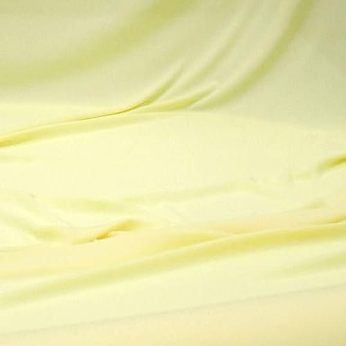 TOLKO Crepe Chiffon Stoff Meterware für Rock Kleid Bluse Tücher halb transparent knitterarm weich | leicht wie Tüll | Dekostoff für Gardine Vorhang Sichtschutz Stoffe zum Nähen Meterware (Soft Gelb)