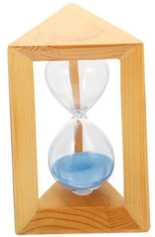 PRETYZOOM Nouvelle Décoration de Minuterie D'heure 1 Pièce Ornement de Sablier en Verre en Bois pour Accessoire de Photographie