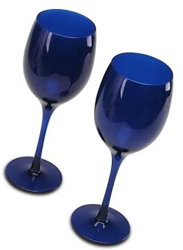 Addcore Set of 2 Blue Wine Glass's