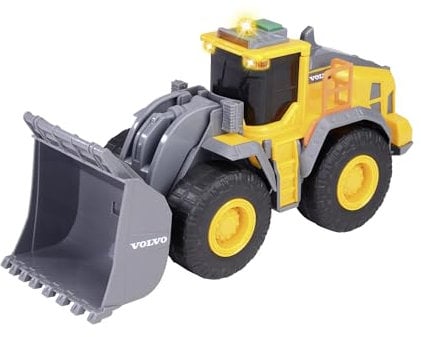 Dickie, vehiculo Pala Excavadora Volvo con luz y Sonidos, 23 CM (203723006)