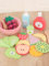 SaiXuan Set de Juguetes de Cocina de Madera para Niños - Frutas y Verduras para Cortar, Incluye Pelador/Cuchillo/Tabla, Juguetes Montessori para 3 Años o Más
