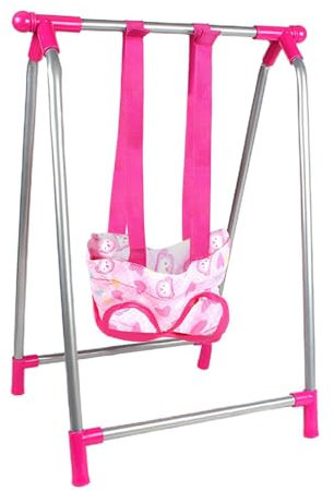 Kinderwagen-Spielzeug – Simulationspuppen-Spielset, Kinderwagen-Spielzeug Für Puppen | Realistisches Kinderzimmer-Set Mit Kinderwagen, Wippe, Schaukel Und Hochstuhl, Faltbarer Puppenwagen Für Fantasie
