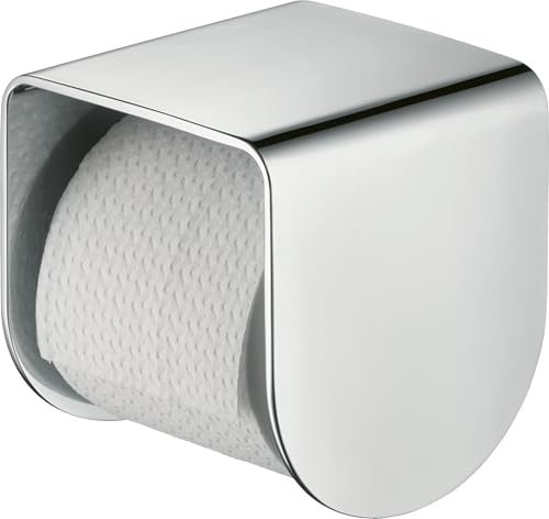 hansgrohe AXOR Universal Accessories 42436140 Toilet Roll Holder Soft Square with Shelf Brushed Bronze