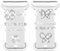 Joycabin Uhrenarmband Charms Armband, Charms Uhrenarmband Charms-Bänder Metallverzierung mit Schnalle für Apple Watch Series 8 7 6 5 4 3 2 1 (Stil 8)