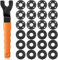 Hicarer 25 Pcs Angle Grinder Nut Angle Grinder Wrench Kit 5/8-11 Flange Metal Lock Nut Wrench Compatible with Dewalt/Makita/Bosch/Hitachi/Metabo (Orange)