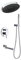 Mitigeur Douche 3 Sorties Encastrable Set de Douche avec Sortie de baignoire Orientable 180°,chromé