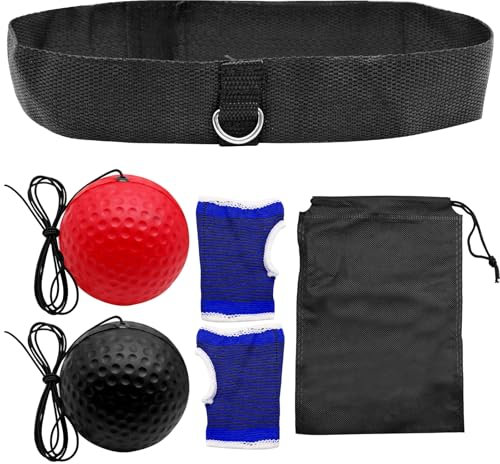 Boxen Reflexball, Boxen Training Ball, Reflex Ball Boxbälle mit Kopfband Boxtraining Trainingsgerät Reaktionsball Boxing Equipment für Reaktion, Agilität, Schlaggeschwindigkeit, Kampffähigkeit