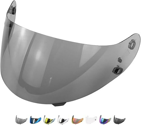 Everalo Visiera Compatibile con HJC CS15 - FG15 - TR1 - FS11 - CLSP - CLST 2 - CSR1 - Visiere HJ-09 - AntiGraffio e AntiNebbia (Fume' Chiaro)