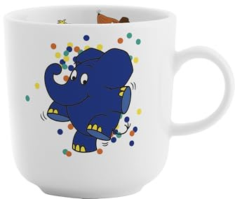 KAHLA DieMaus Kaffeebecher 0,30 l Konfetti | weißer Becher im Sendung mit der Maus Design