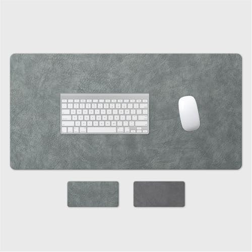 BESTORI Tapis de Clavier et Souris Antidérapant Pad Écriture Protecteur de Bureau Imperméable Tapis Souris pour Gamer, Ordinateur, PC, Bureau, Gris Clair et Gris foncé, 70 x 40cm