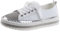 ticticlily Pailletten Schuhe Damen Glitzer Sneaker Halbhoch Damenschnürer Atmungsaktiv Plateauabsatz Schlupfschuhe Outdoor Freizeit N Weiß 40 EU