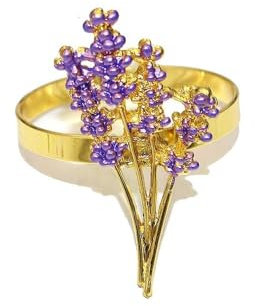 20 Stück Serviettenringe Lila Lavendel Emaille für Baby Mädchen Prinzessin Party Geburtstag Tischdekoration