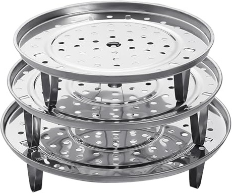 UOPJDD 3 Piezas Rejilla De Vapor Extraíble, Rejilla De Plato De Vapor Redonda De Acero Inoxidable, Accesorios De Utensilios De Cocina, Herramientas De Cocina, Accesorios De Cocina.
