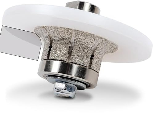 Half Bullnose Grinding Wheel Diamond Hand Profiler – 20mm Edge Shaping Router Bits for Granite Quartz Marble & Stone Kitchen Worktops