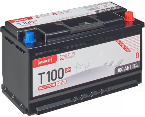 Accurat Traction T100 LFP DIN BT 12V Lithium Batterie 100Ah LiFePO4