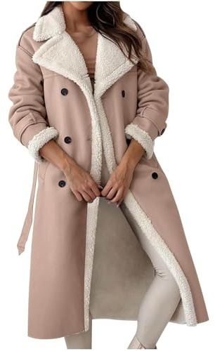 Manteau femme polaire décontracté double couche col montant veste synthétique légère chaude confortable pour extérieur automne hiver