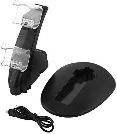 BONKZEBU Supporto per Docking Station per Caricabatterie Doppio USB per per Controller 4 Slim/Pro, Caricabatterie per Controller, Stazione di Ricarica per PS