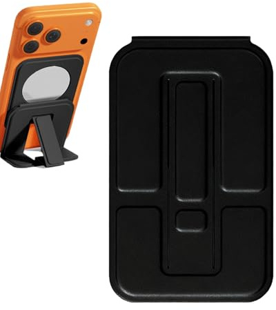 Desk Mobile Phone Holder, Foldable Cradle with Make-up Mirror - Magnetic Mobile Phone Holder Stand for TV, Video Calls, Films & Recordings, as well as on the Table, on the Dashboard, for Travel & in