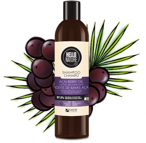 P-Beauty Naturkosmetik Shampoo mit Acai Beere - Farbschutz & Regeneration für coloriertes Haar - Haarpflege mit Acai Öl, Vitamin E & Panthenol für Glanz, Elastizität & weniger Haarbruch (1x 300ml)