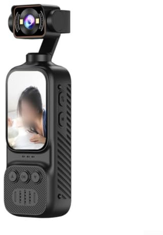 Peso leggero compatto del corpo dell'ABS della macchina fotografica 2K della tasca | Risoluzione 2K a 30 fps, tecnologia di stabilizzazione intelligente, uscita video fluida, ideale per vlog e avventure