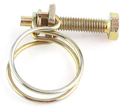 10pcs Double Pinces pour Tuyaux Colliers de Serrage de Tuyau Réglable Serre-joints à Tuyaux Collier de Tuyau d'Eau Pince Clip en Acier Inoxydable (19mm(16-19))