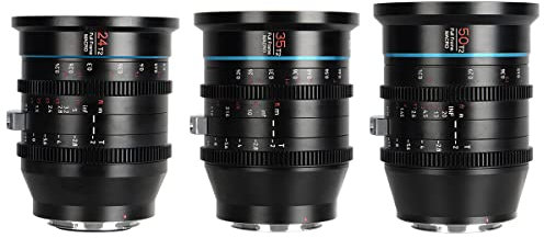 Sirui Jupiter Macro T2 Full-Frame Cine Prime Lens Set (24mm, 35mm, 50mm), PL Mount, Manual Focus, Macro, Prime, Arri ALEXA Mini LF, Mini, LF Compatible