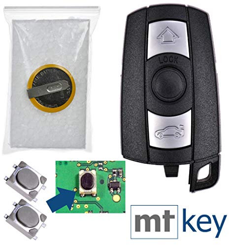 Chiave auto telecomando telecomando sostituzione 3 tasti alloggiamento + micro pulsante + batteria compatibile con BMW
