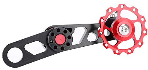 Dilwe Fahrrad Kettenspanner, Aluminiumlegierung Folding Fahrrad Single Speed ​​Converter Kettenspanner Stabilisator Schaltwerk Kettenführung