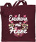 Shirtracer Baumwolltasche - Beruf und Job Geschenke - Erzieherin mit Herz - Unisize - Bordeauxrot - erzieherinnen geschenk kollegen arbeit beutel weihnachten erzierhin stoffbeutel