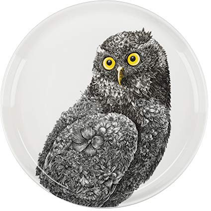 Maxwell & Williams - Petite Assiette en Porcelaine, Dessin de Ninoxe Aboyeuse, Collection Marini Ferlazzo, 20 cm - Multicolores