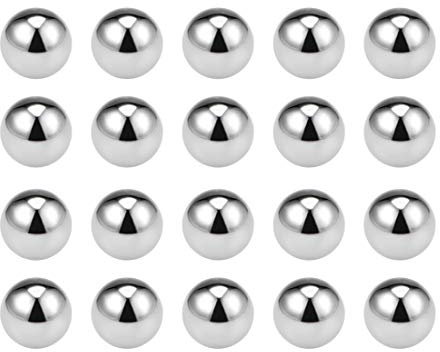 sourcing map 20Stk. Präzision Kugeln 8mm Massiver Chromstahl G10 für kugelgelagertes Schlüsselbundrad