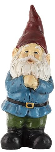 Alpine Corporation Gnome Statuary, Resin Artificial Stone, Multicolor, 5 L x 5 W x 12 H
