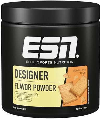 ESN Designer Flavor Powder, Buttercookie, 250 g, Geschmackspulver zum Süßen, ohne viel Zucker und Kalorien - made in Germany