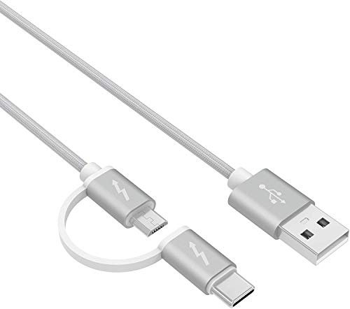 Cavo micro USB 2 in 1 da 1,5 m Compatibile con Samsung Galaxy Tab A E S S2 3 4 A7 A8 S5e S6 10.1 8.0 8.4 9.7 SM-T590 T387 T380 T385 T580 P580 T280 T280 T597 Cavo per tablet X200 Caricabatterie